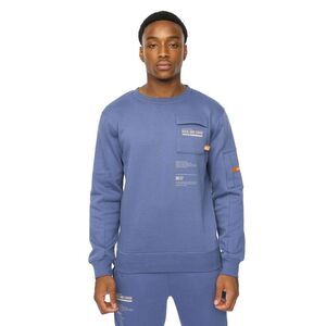 Duck and Cover Mens Applewood Sweatshirt / Denim Blue
